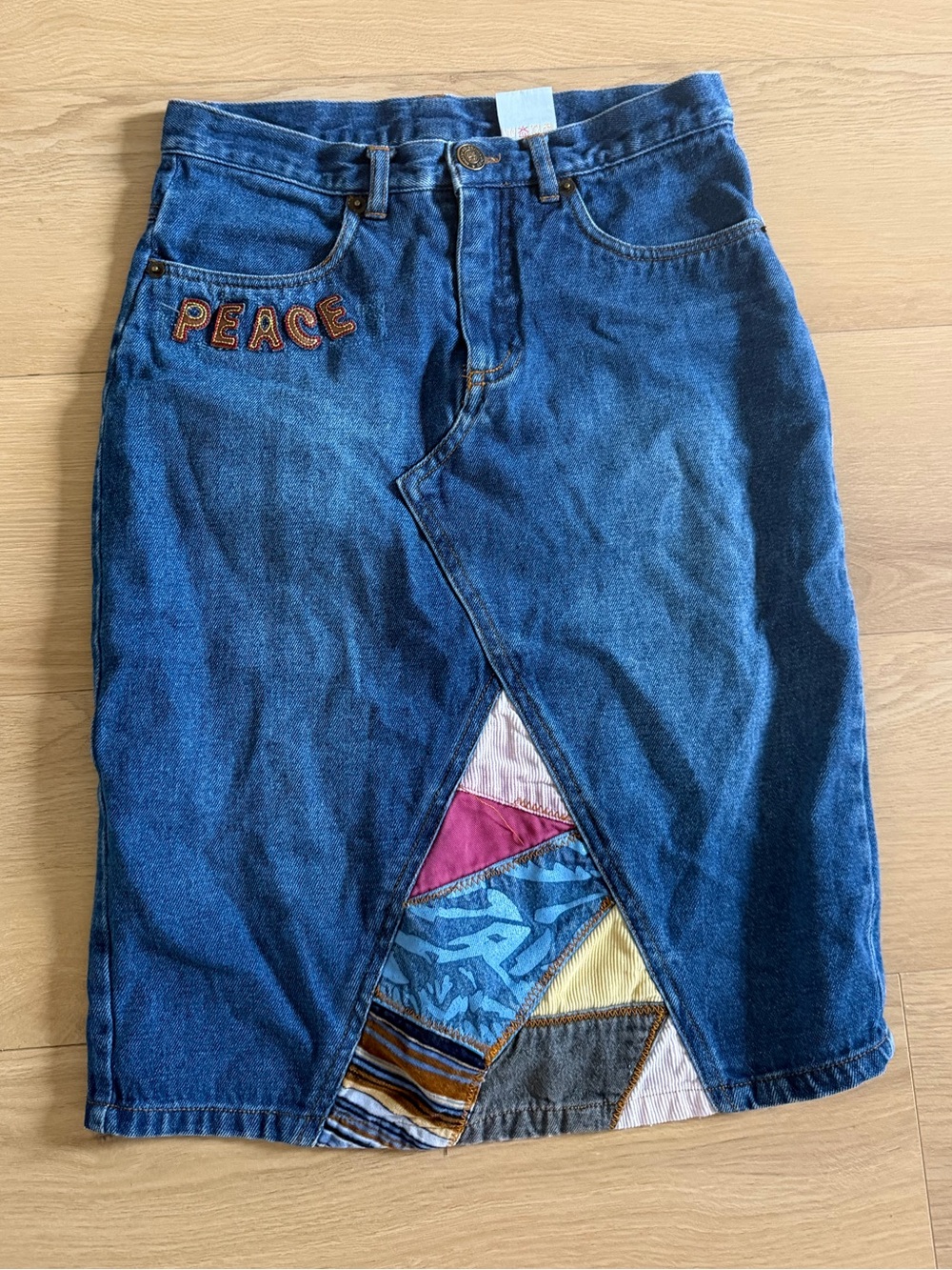 Mary-Kate and Ashley Denim Patchwork Skirt Y2K Girls Size 10